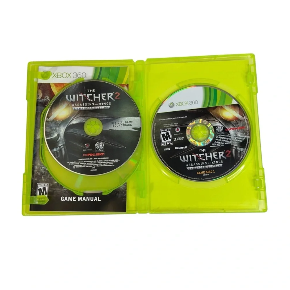 The Witcher 2 Xbox 360 Video Game with Manual & Quest Handbook